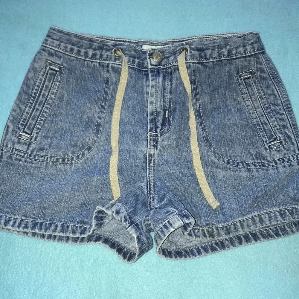 CIRCO denim shorts snap zipper drawstrings size 8